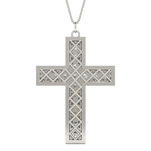 Beveled Edge Cross Pendant