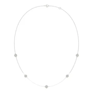 Floral Pavé Station Necklace image, 
