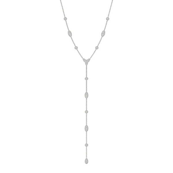 Décolleté Pavé Couture Lariat Necklace