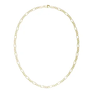 Semi-Solid Figaro Link 24 in. Chain Necklace 5.8mm image, Semi-Solid Figaro Link 24 in. Chain Necklace 5.8mm