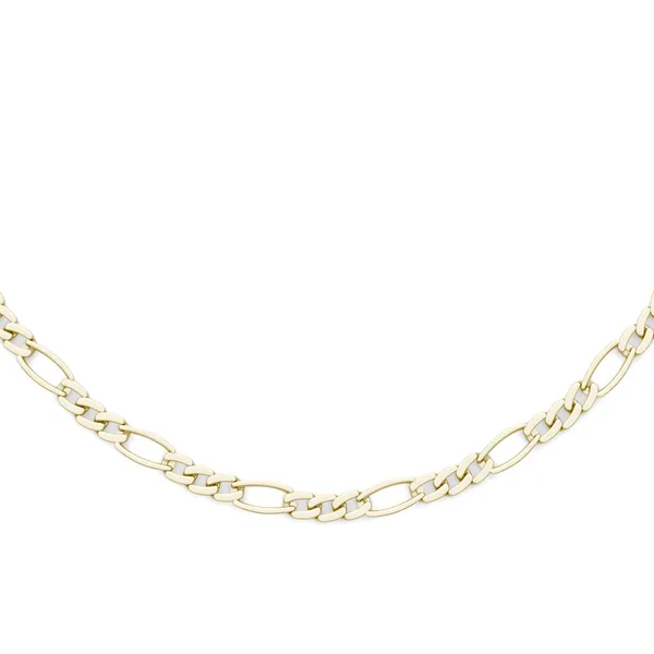 Semi-Solid Figaro Link 24 in. Chain Necklace 5.8mm