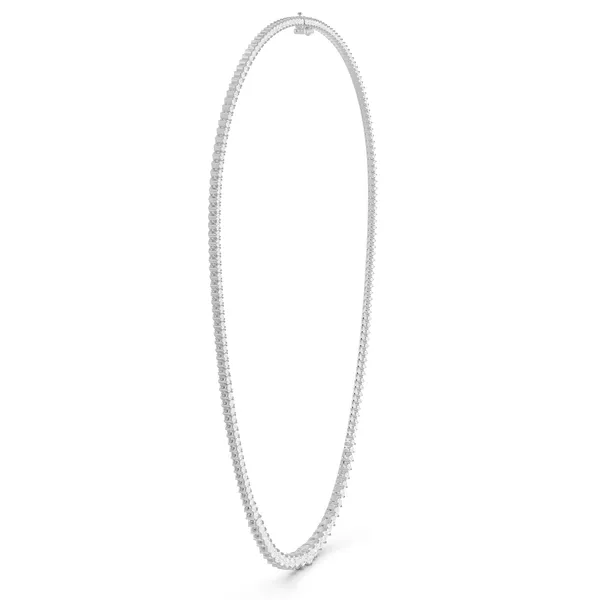 Graduated Round Tennis Necklace