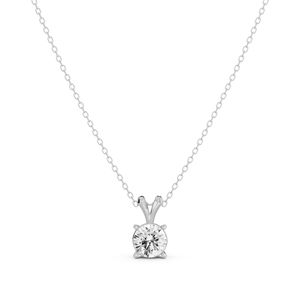 Split Bail Round Solitaire Pendant