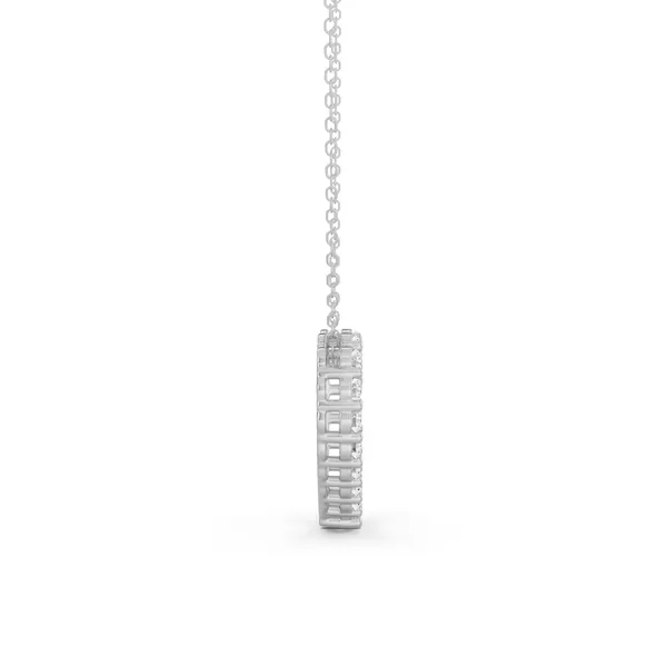 Round Prong Set Heart Pendant