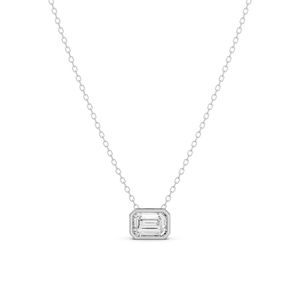 Bezel Set Emerald Solitaire Pendant