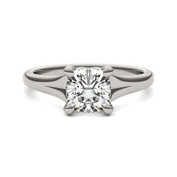 Cushion Wide Shank Signature Solitaire