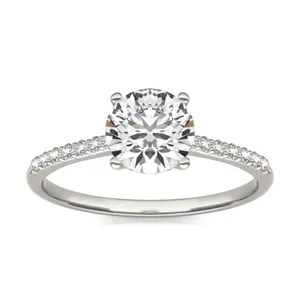 Round Brilliant Signature Petite Side-Stone Engagement Ring image, Round Brilliant Signature Petite Side-Stone Engagement Ring