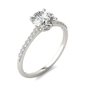 Round Brilliant Signature Petite Side-Stone Engagement Ring image, Round Brilliant Signature Petite Side-Stone Engagement Ring