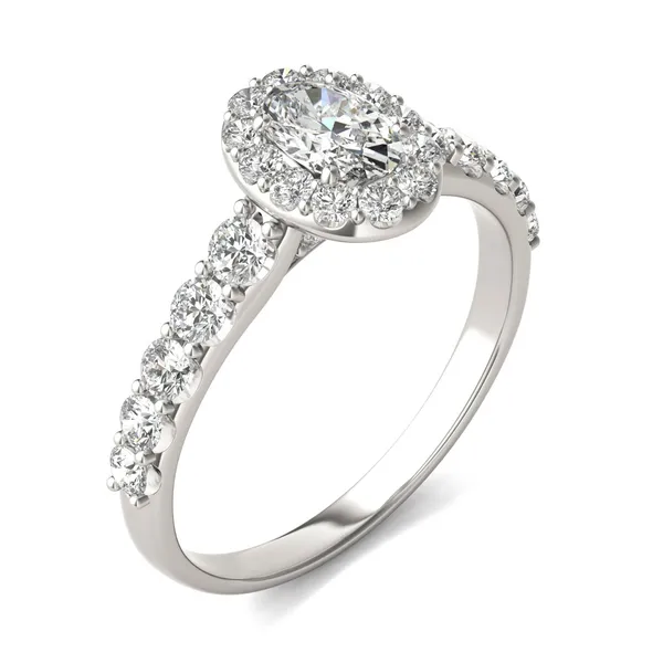 Oval Allure Halo Engagement Ring