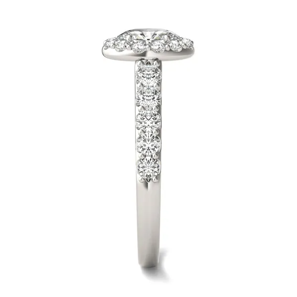 Oval Allure Halo Engagement Ring
