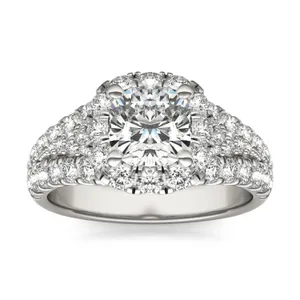 Cushion Signature Pavé Accented Halo image, Cushion Signature Pavé Accented Halo