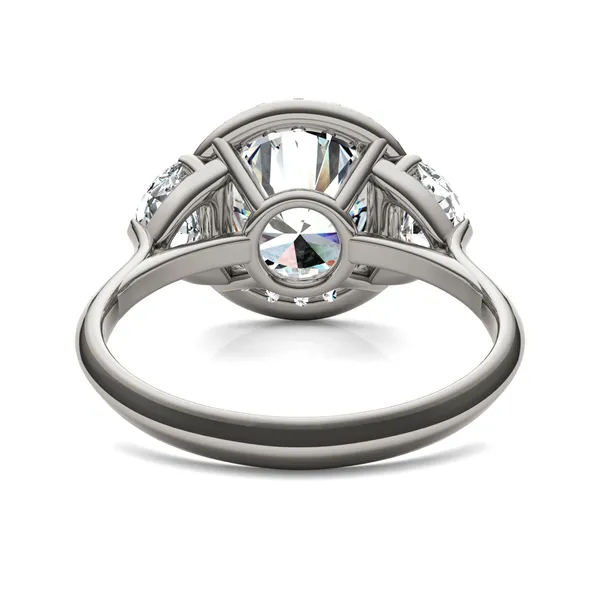 Round Brilliant Luna Halo Engagement Ring
