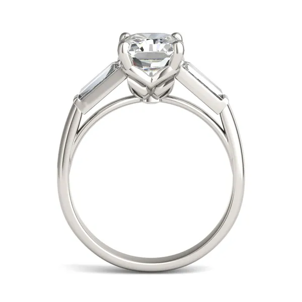 Radiant Signature Tapered Baguette Three-Stone Engagement Ring