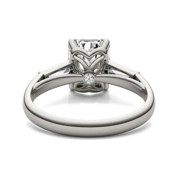Radiant Signature Tapered Baguette Three-Stone Engagement Ring