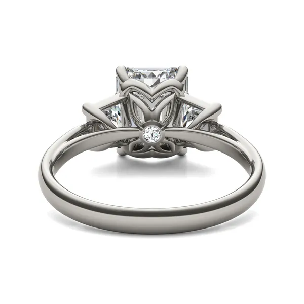 Emerald Signature Trapazoid Three-Stone Engagement Ring