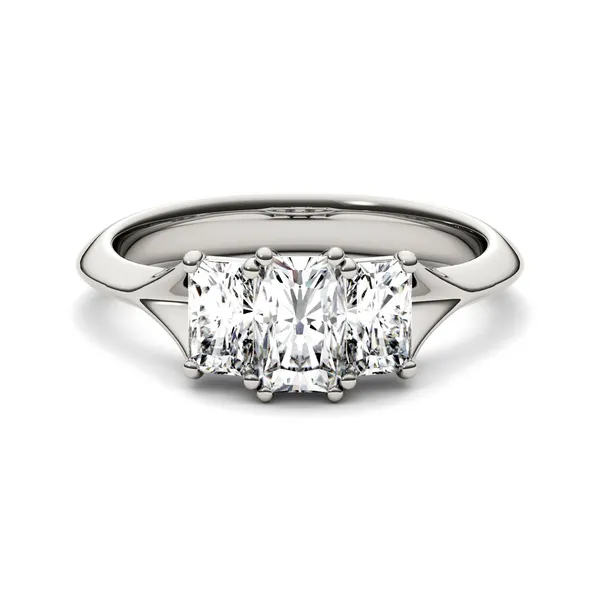 Radiant Trio Classic Engagement Ring