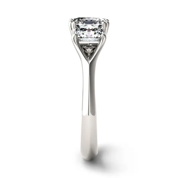 Radiant Trio Classic Engagement Ring