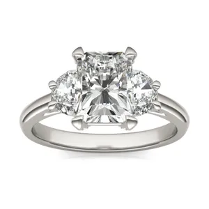 Radiant Luxe Half Moon Three-Stone Engagement Ring image, Radiant Luxe Half Moon Three-Stone Engagement Ring