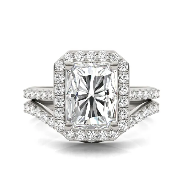 Radiant Signature Accented Halo Bridal Set