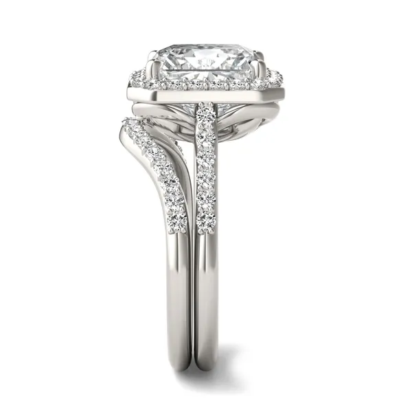 Radiant Signature Accented Halo Bridal Set
