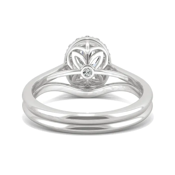 Oval Signature Halo Bridal Set
