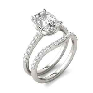 Elongated Cushion Signature Petite Side-Stone Bridal Set image, Elongated Cushion Signature Petite Side-Stone Bridal Set