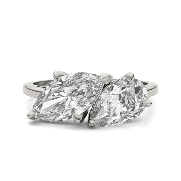 Pear and Marquise Toi et Moi Engagement Ring