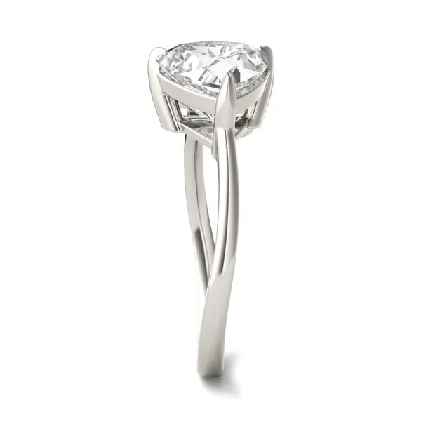 Pear and Trillion Curved Band Toi et Moi Engagement Ring