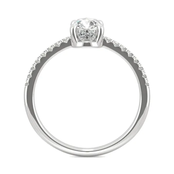 Oval Rose Hidden Halo Ring