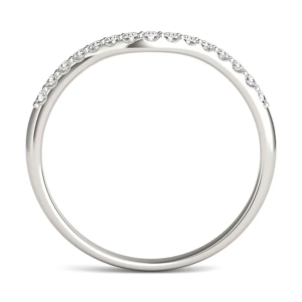Round Hearts & Arrows Signature Accented Halo Petite Matching Band