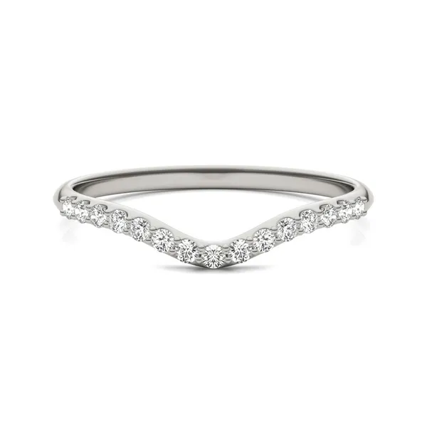 Round Hearts & Arrows Signature Accented Halo Petite Matching Band