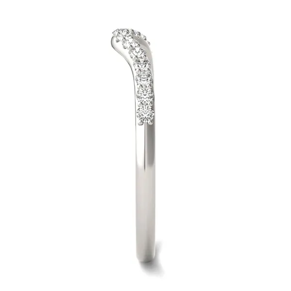 Round Hearts & Arrows Signature Accented Halo Petite Matching Band