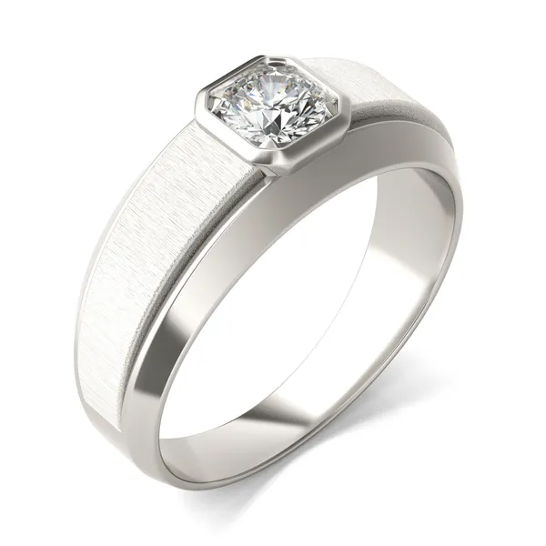 Round Brilliant Hero Signature Solitaire Men's Wedding Ring