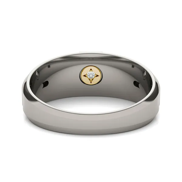 Round Brilliant Hero Signature Solitaire Men's Wedding Ring