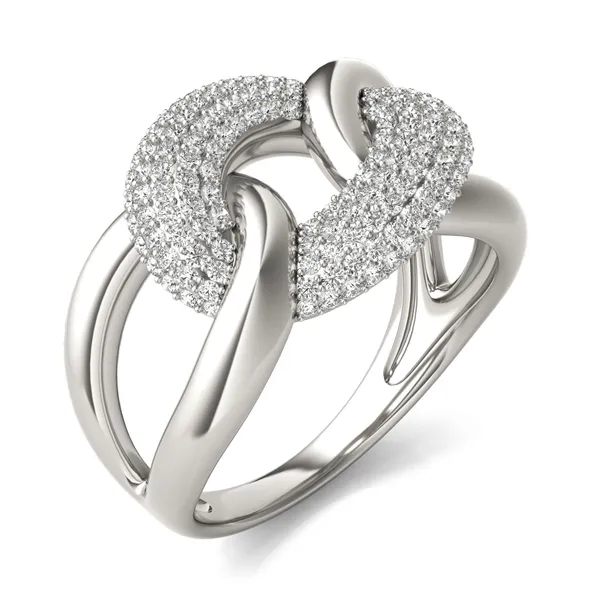 Oversized Pavé Chain Statement Ring (1/2 ct. tw.)