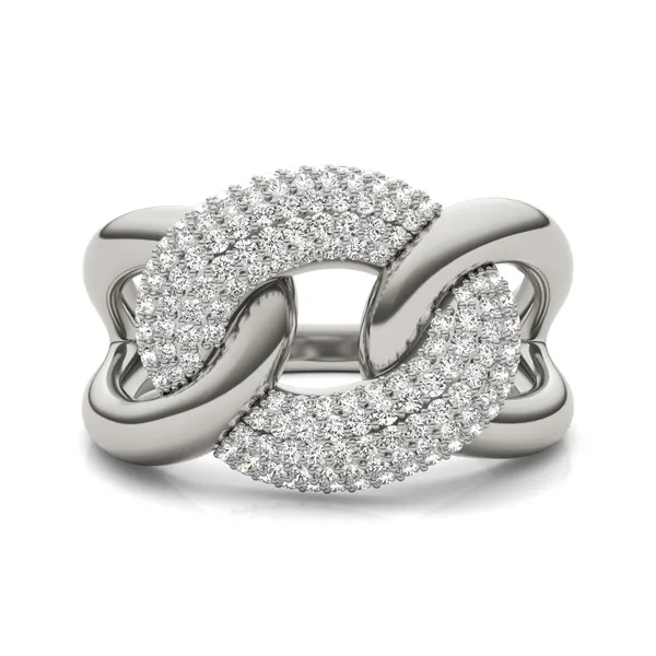 Oversized Pavé Chain Statement Ring (1/2 ct. tw.)