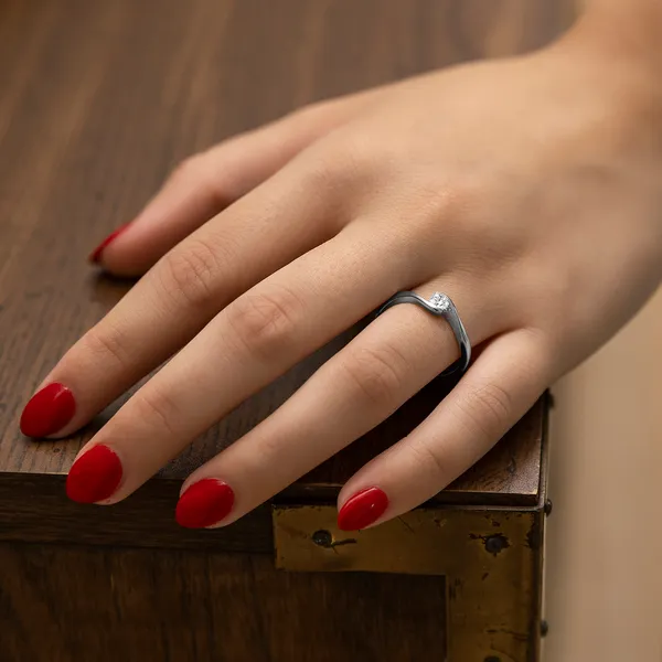 Swirling Bypass Petite Ring