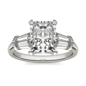 Radiant Luxe Baguette Side-Stone Engagement Ring image, Radiant Luxe Baguette Side-Stone Engagement Ring