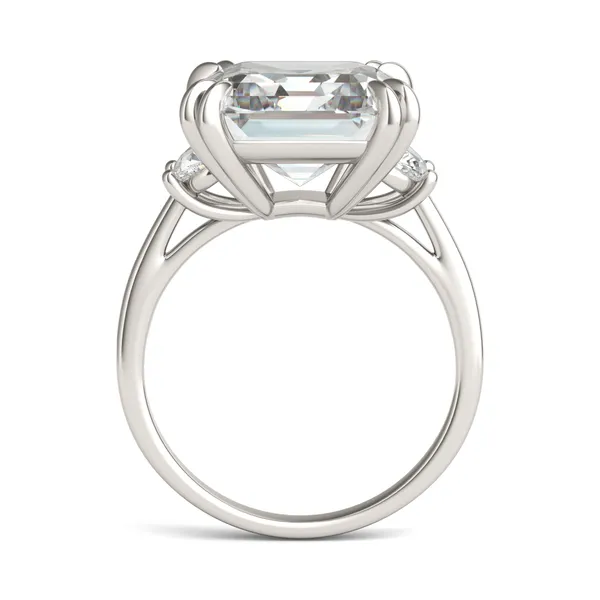 Asscher Solstice Three-Stone Exotic Engagement Ring