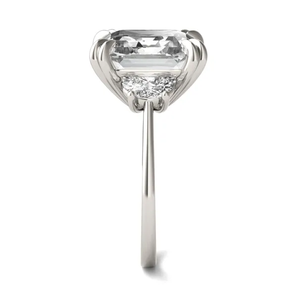 Asscher Solstice Three-Stone Exotic Engagement Ring