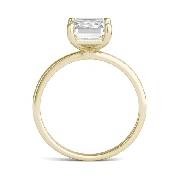 2.52 CTW DEW Emerald HOLYCOME Moissanite Solitaire Ring in 14K Yellow Gold
