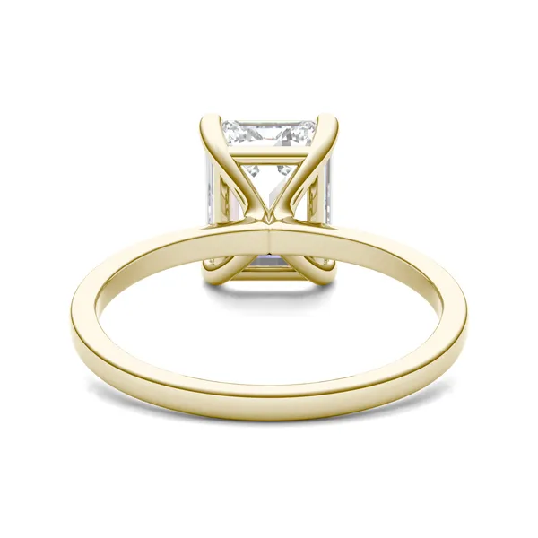 2.52 CTW DEW Emerald HOLYCOME Moissanite Solitaire Ring in 14K Yellow Gold