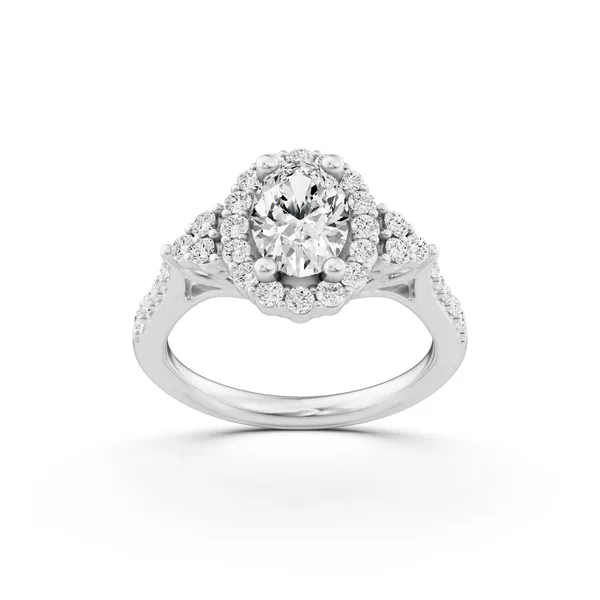 Oval Halo Engagement Ring