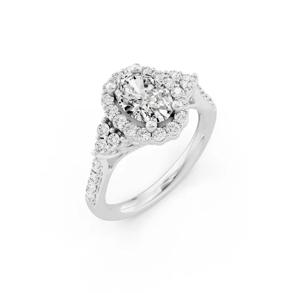 Oval Halo Engagement Ring