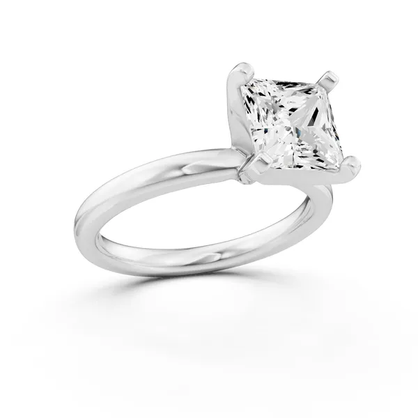 Princess Classic Solitaire Engagement Ring