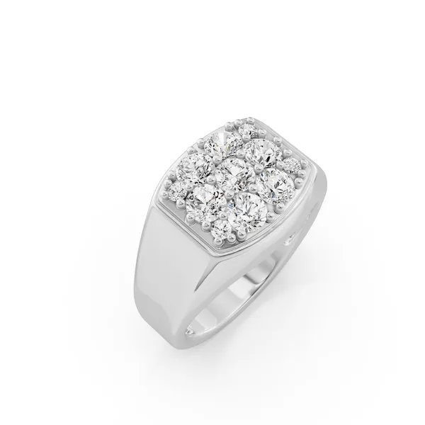 Men's Round Prong Set Fashion Ring